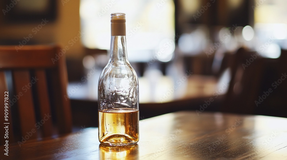 Close-up of a bottle on a table Close-up of a bottle on a table