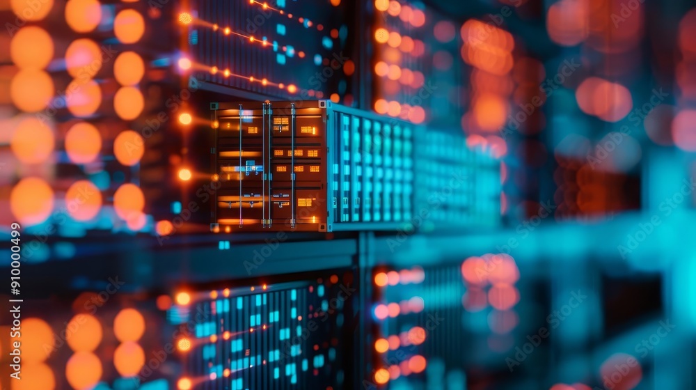Abstract futuristic technology concept with glowing circuits and a central processing unit. Abstract futuristic technology concept with glowing circuits and a central processing unit.