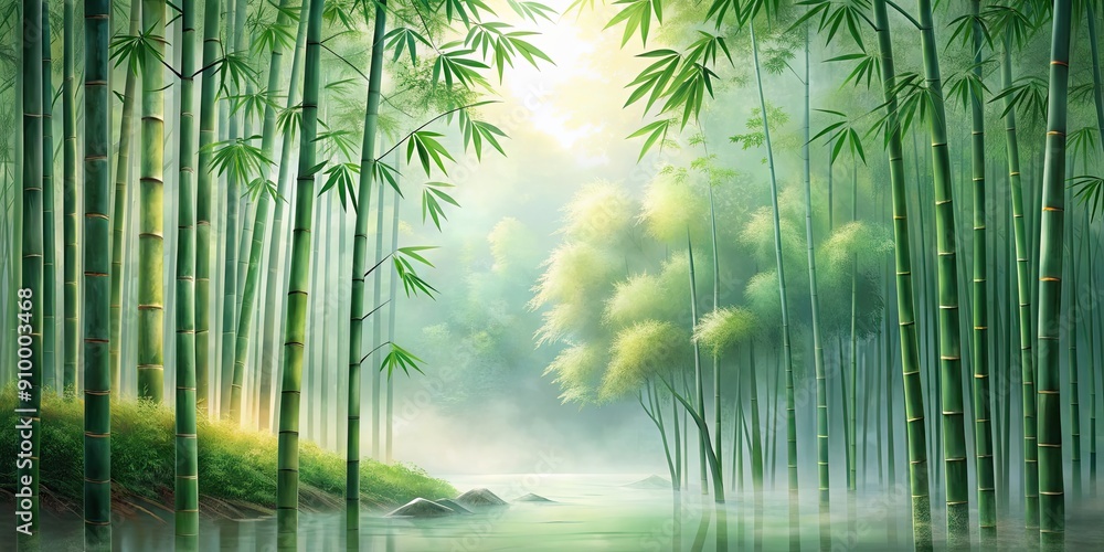 Tranquil Chinese painting featuring a serene bamboo forest , Chinese, painting, serene, bamboo forest, nature, tranquil Tranquil Chinese painting featuring a serene bamboo forest , Chinese, painting, serene, bamboo forest, nature, tranquil