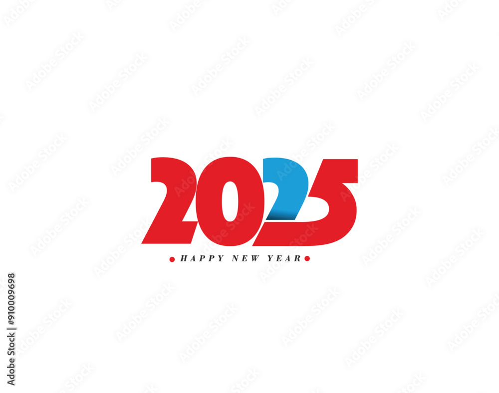 Happy New Year 2025 Text Typography Design Element flyer, banner design. Happy New Year 2025 Text Typography Design Element flyer, banner design.