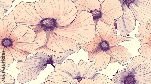 Wallpaper Mural flower pattern Torontodigital.ca