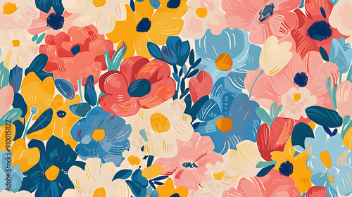 Obraz na płótnie flower pattern w salonie