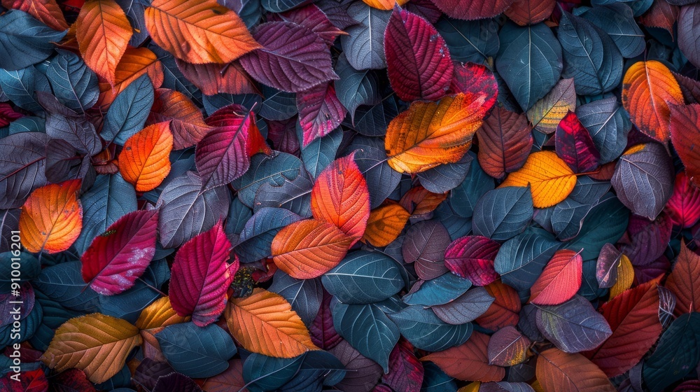 Autumn colorful leaves top view Autumn colorful leaves top view