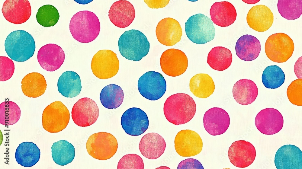 Bright Retro Polka Dot Pattern in Vibrant Colors - Digital Download Bright Retro Polka Dot Pattern in Vibrant Colors - Digital Download