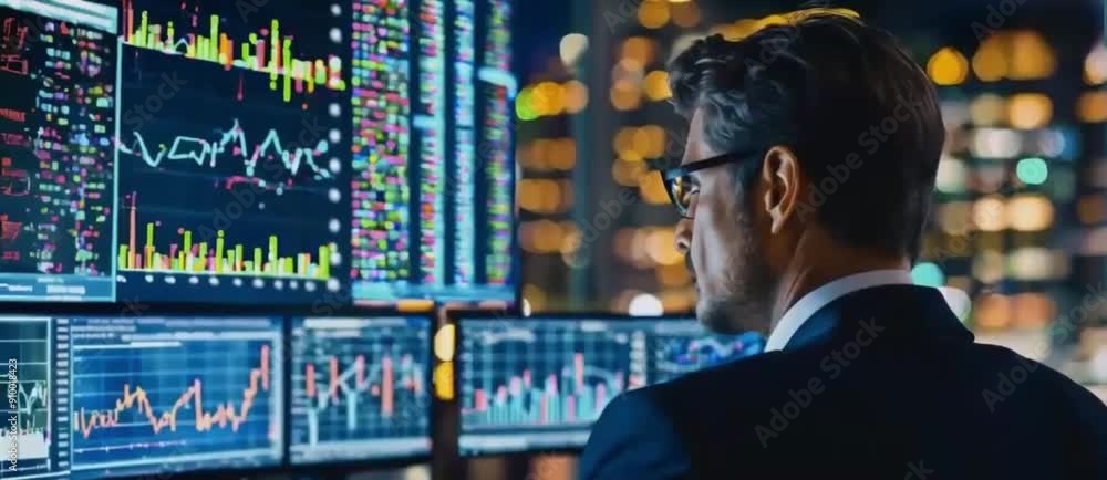 Analyze business data dashboards with ingenious computer software. concept of making business easier Analyze business data dashboards with ingenious computer software. concept of making business easier
