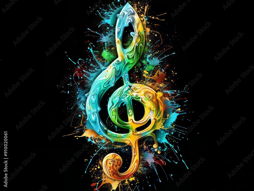 Fiery musical background with burning treble clef, dollar symbol, and hot number notes in bold black font Fiery musical background with burning treble clef, dollar symbol, and hot number notes in bold black font
