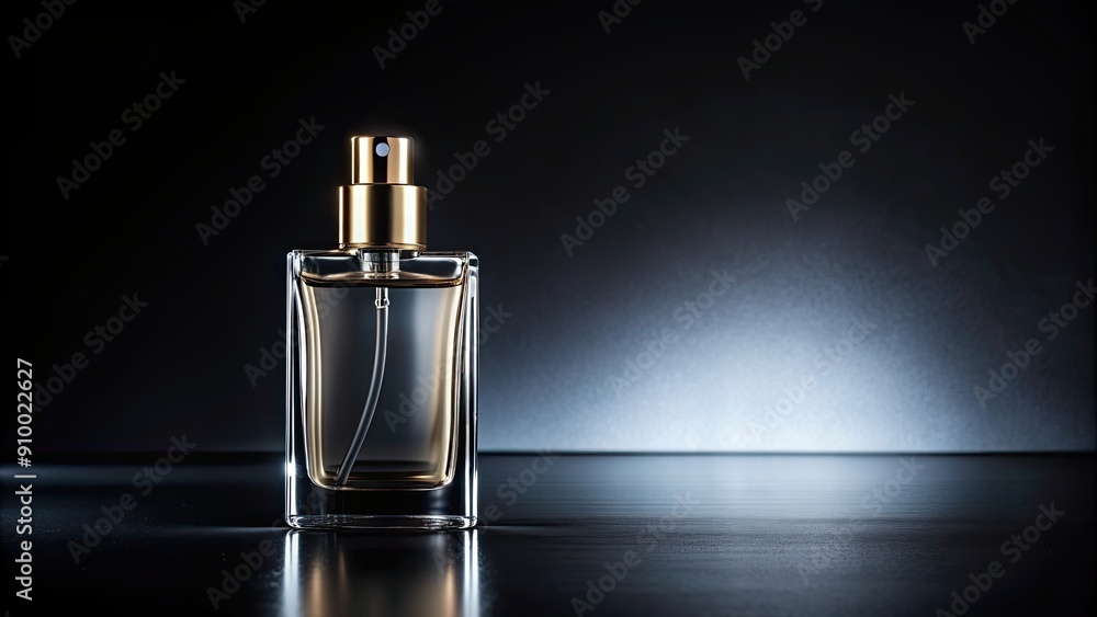 Minimalist perfume bottle in front of a pitch-black background, feminine, sleek, essence, contrast, bold, black, canvas, fragrance Minimalist perfume bottle in front of a pitch-black background, feminine, sleek, essence, contrast, bold, black, canvas, fragrance