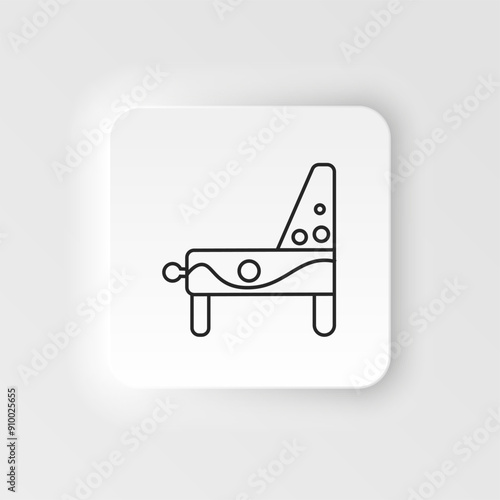 Pinball, game, arcade, retro neumorphic style vector icon. Neumorphism style. Pinball game arcade retro neumorphic style vector icon. Neumorphism style on white background.