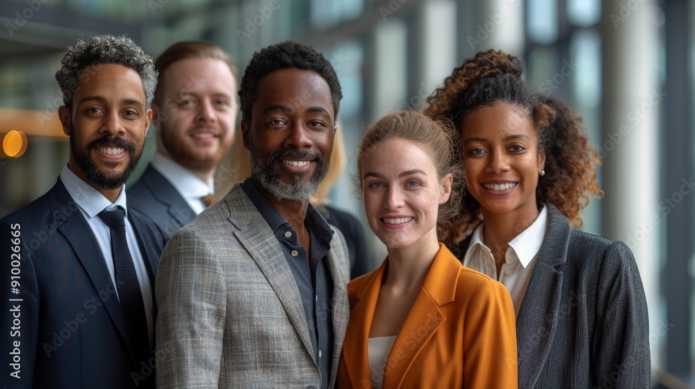 A diverse team in a corporate setting A diverse team in a corporate setting