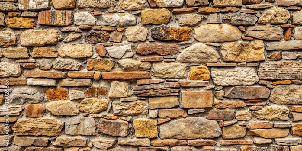 Fototapeta premium Rough and weathered stone wall texture suitable for backgrounds or overlays, stone, wall, texture, background, rough
