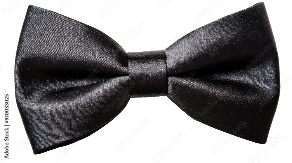 Classic black bow tie with subtle matte finish Classic black bow tie with subtle matte finish