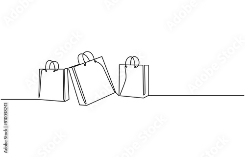 Continuous one single line art drawing Black Friday concept Doodle vector illustration, black friday deals, shop black friday deals, black friday sales