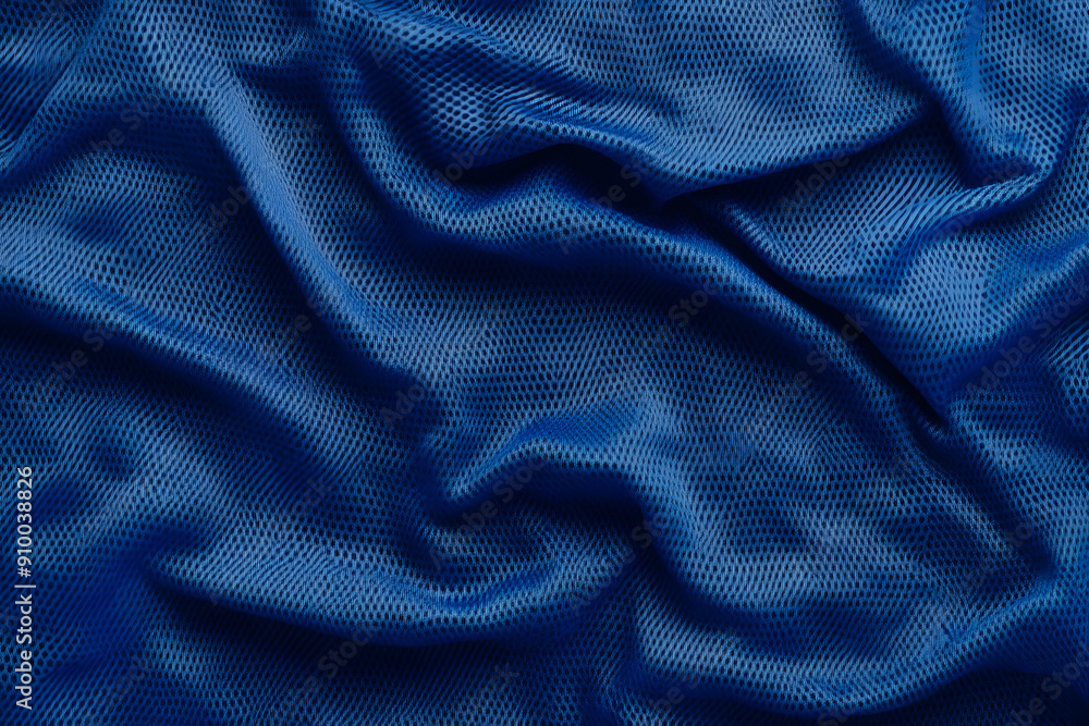 Blue Sports Clothing Fabric: Football Shirt Jersey Texture