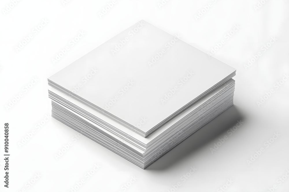Mockup White Business Card on White Background Mockup White Business Card on White Background