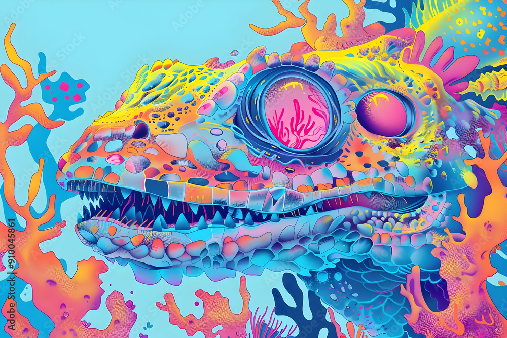 Psychedelic Fish Illustration Psychedelic Fish Illustration