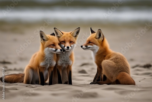 baby scotia wild beach cuddling nova foxes june 2020 red canada fox cute furry family2 fuzzy friends animal kit love adorable young canino playing cuddle together curious small spring background photo