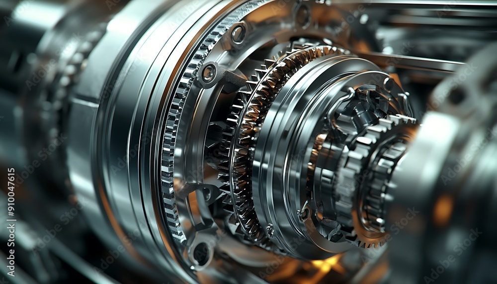 Close-Up Photo of Sustainable Engineering Featuring a Wind Turbine Gearbox with Intricate Components Close-Up Photo of Sustainable Engineering Featuring a Wind Turbine Gearbox with Intricate Components