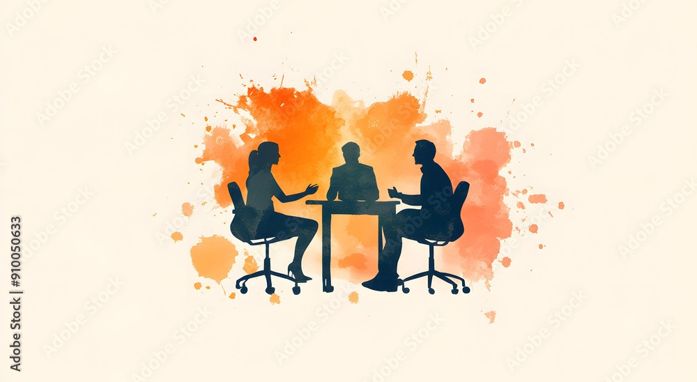 An Illustration of People Sitting at a Table Discussing Business Plans An Illustration of People Sitting at a Table Discussing Business Plans
