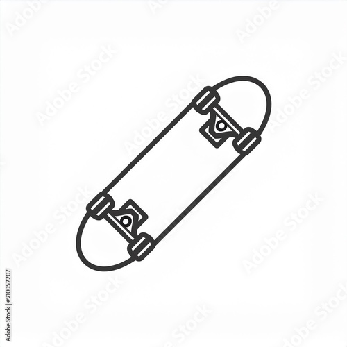 skateboard icon isolated on white