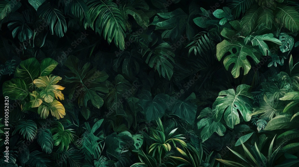 Jungle background, dark green Jungle background, dark green