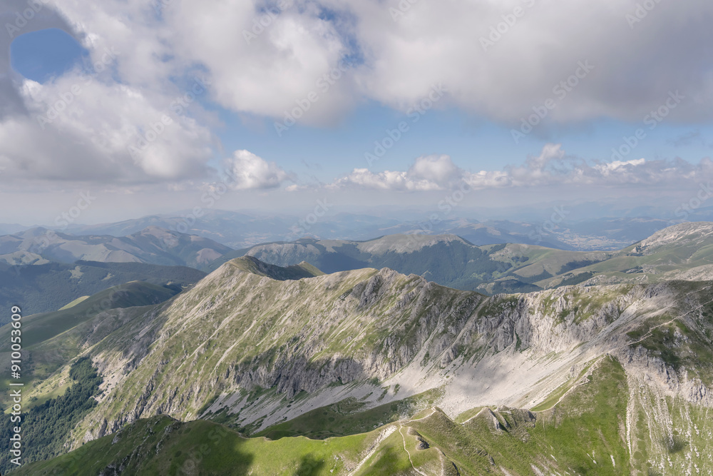 Fototapeta premium Sassatelli ridge at Terminillo range, Rieti, Italy