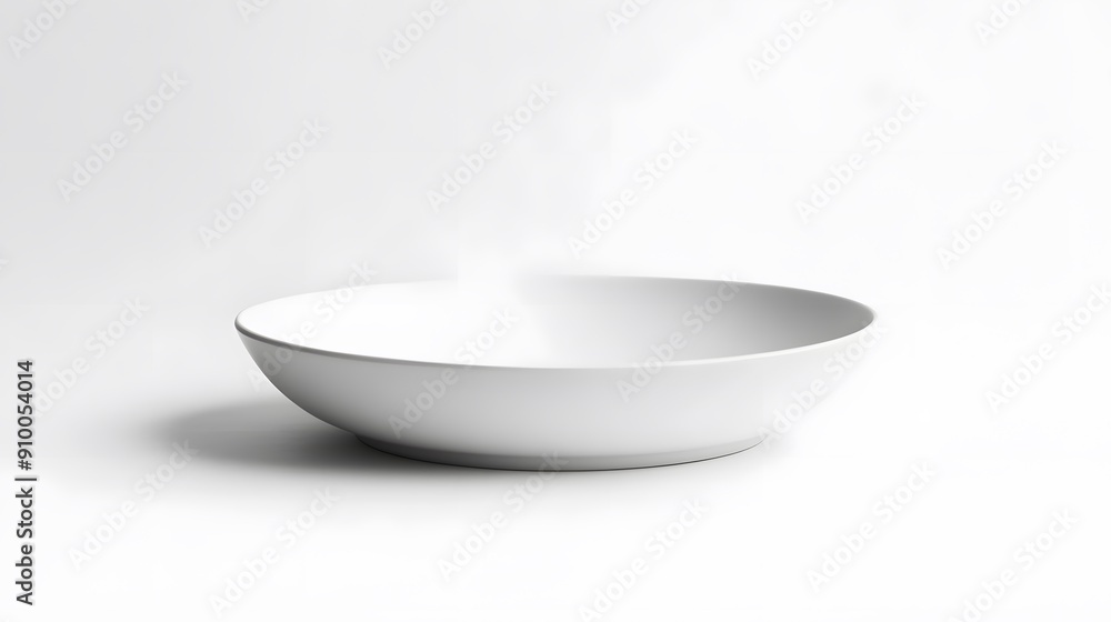 Minimalist white ceramic plate, round shape, shallow design, smooth matte finish, clean lines, subtle rim, pure white porcelain, soft shadows, studio lighting, white background. Minimalist white ceramic plate, round shape, shallow design, smooth matte finish, clean lines, subtle rim, pure white porcelain, soft shadows, studio lighting, white background.