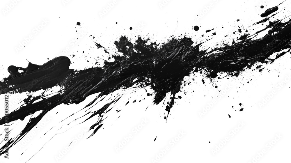 黒の抽象的な背景。水彩イラスト。インクアート Stock イラスト | Adobe Stock