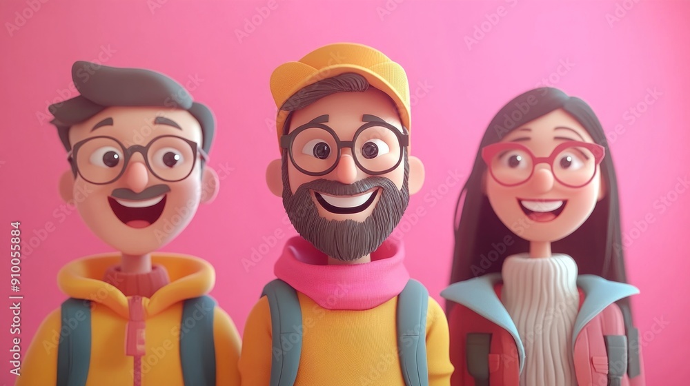 A 3D animated scene depicting a group of customers expressing satisfaction and happiness. The animation focuses on their joyful expressions and gestures, set in a contemporary environment. The A 3D animated scene depicting a group of customers expressing satisfaction and happiness. The animation focuses on their joyful expressions and gestures, set in a contemporary environment. The