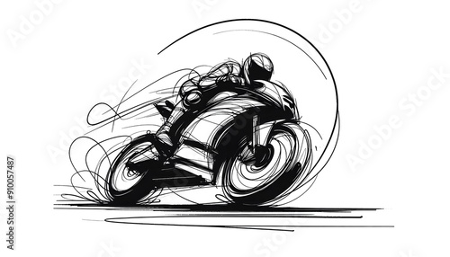 Sketch of a motorcycle