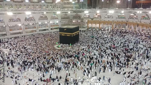 Kaaba the center of Islam's most important mosque, the Masjid al-Haram in Mecca, Saudi Arabia