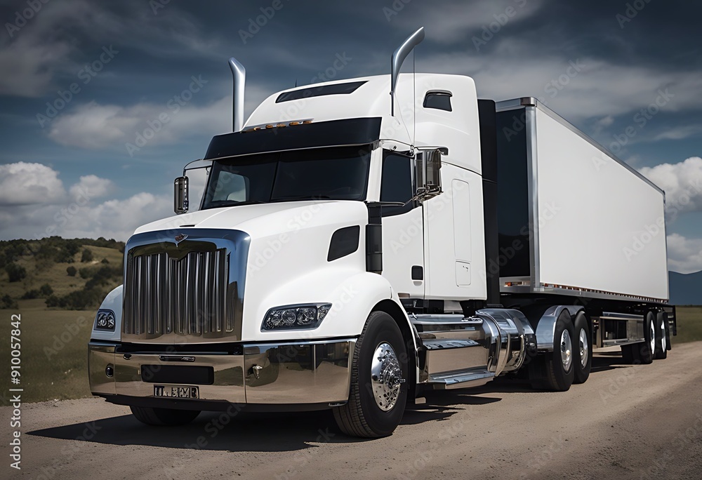 truck big trailer white lorry commercial motor three-dimensional billboard empty cargo advertisement advertising announcement blank clear illustration truck big trailer white lorry commercial motor three-dimensional billboard empty cargo advertisement advertising announcement blank clear illustration