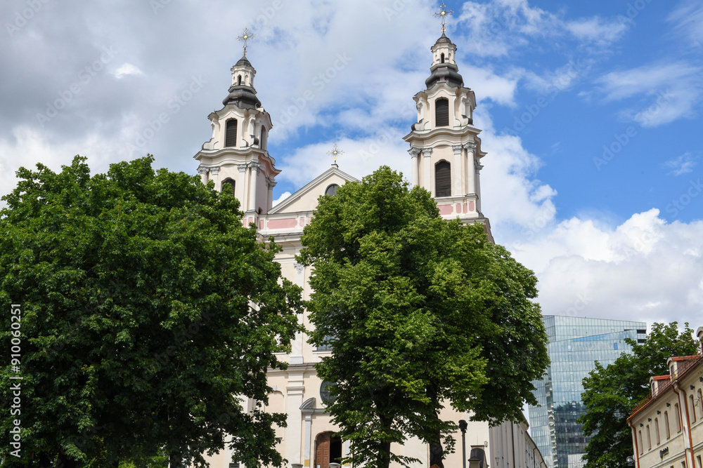 View at the old center of Vilnius on Lithuania View at the old center of Vilnius on Lithuania
