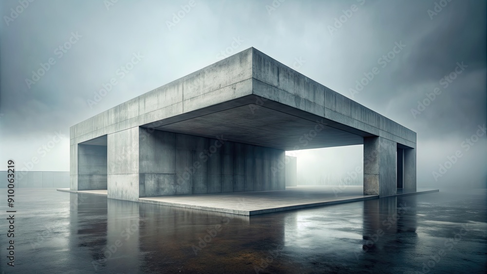 Mysterious concrete structure covered in mist, foggy, hazy, abstract, architecture, building, eerie, atmospheric, creepy Mysterious concrete structure covered in mist, foggy, hazy, abstract, architecture, building, eerie, atmospheric, creepy