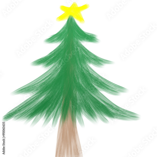 christmas, tree, holiday, decoration, fir, xmas, christmas tree, celebration, star, winter, ball, green, new year, pine, season, gift, illustration, year, new, isolated, vector, present, ornament, spr