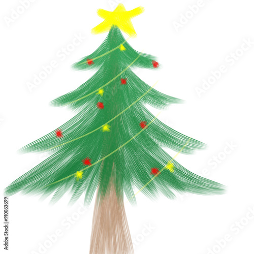 christmas tree isolated on white