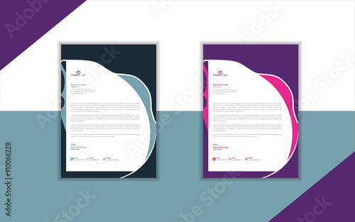 Business Letterhead Design with Template and Vector Design.