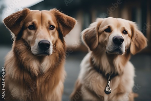 Wallpaper Mural old dogs close young portrait together dog closeup eye puppy senior2 bond grey hair breed animal autumn park walk outside domestic canino purebred background mammal adorable outdoors brown pedigree Torontodigital.ca