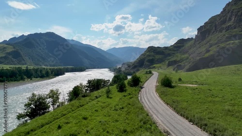A bird's eye view of the Katun River valley
