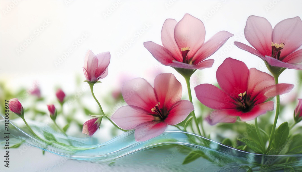 Transparent red flower background Transparent red flower background