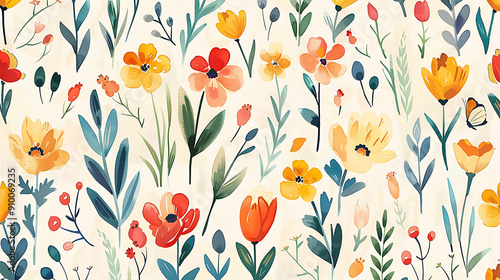 Obraz na płótnie flower pattern w salonie