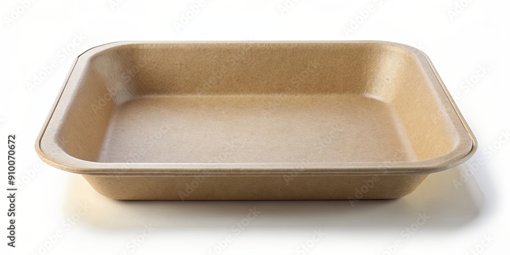Empty disposable paper food packaging tray, render, paper, disposable, food packaging, tray, eco-friendly Empty disposable paper food packaging tray, render, paper, disposable, food packaging, tray, eco-friendly