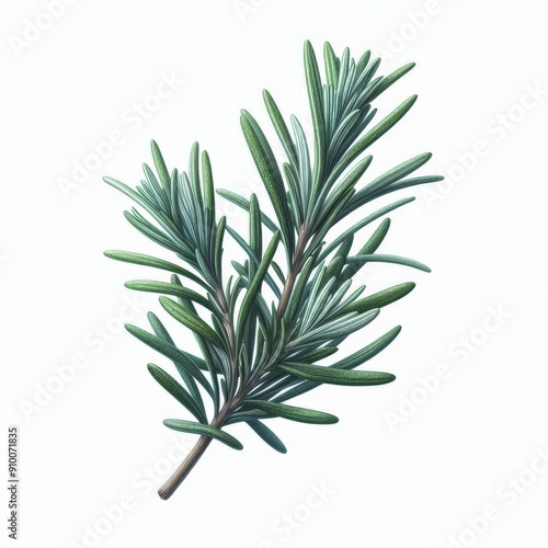 rosemary branch isolated on white or transparent 