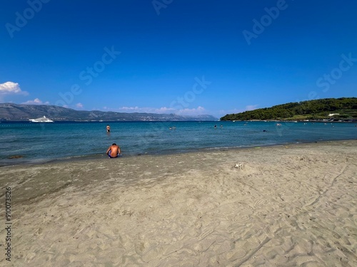 Bilin Žal Beach in Lumbarda on the island of Korcula photo