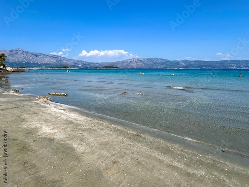 Bilin Žal Beach in Lumbarda on the island of Korcula photo