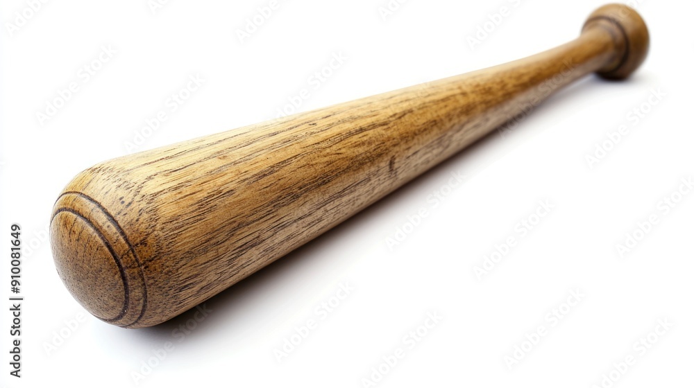 Wooden Baseball Bat Isolated on White Background Wooden Baseball Bat Isolated on White Background