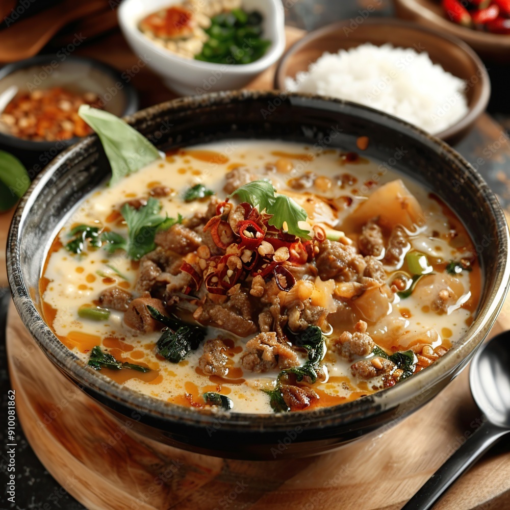 Warm and Comforting Bubur Lambuk with Spices and Meat Warm and Comforting Bubur Lambuk with Spices and Meat