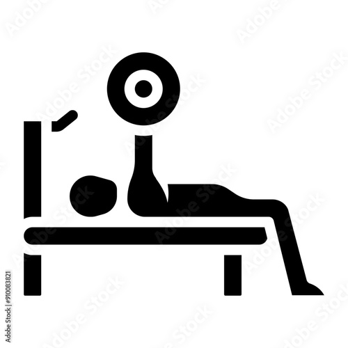 bench press workout gym activity glyph icon