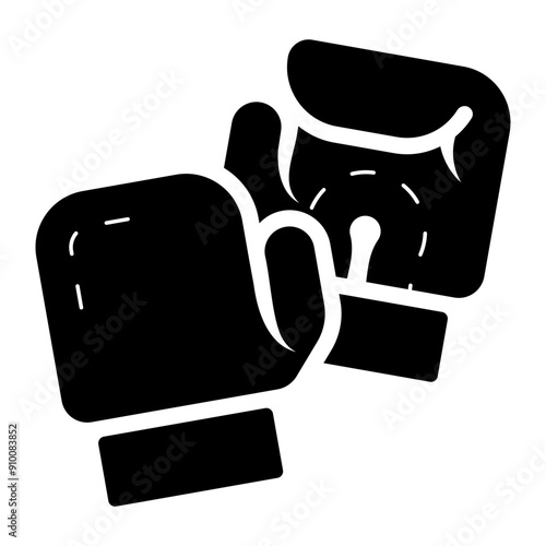boxing gloves combat sport gear glyph icon