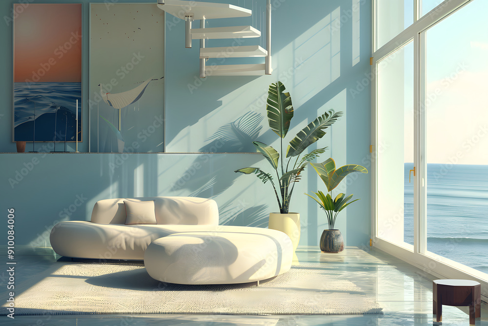 modern minimalist living room, trendy green, mint wall color, interior design, color palette ...