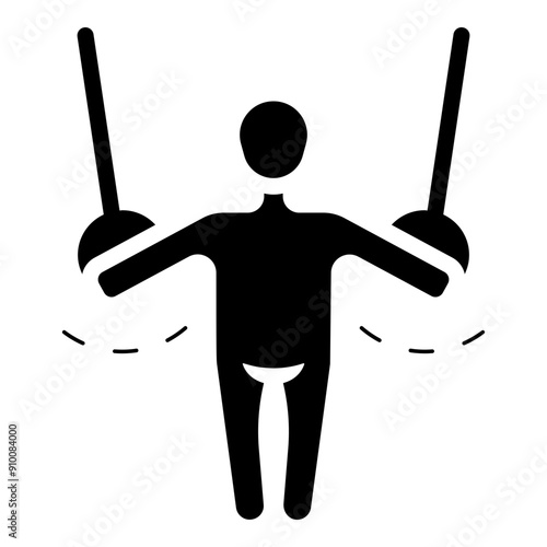 rings gymnastic exercise glyph icon